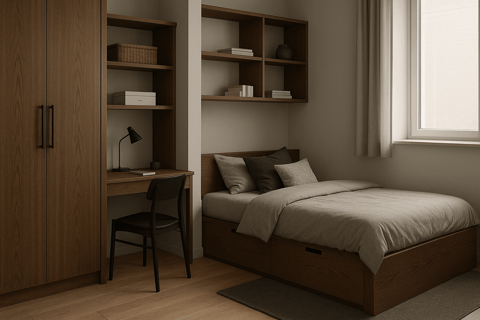 Como os móveis personalizados transformam quartos pequenos